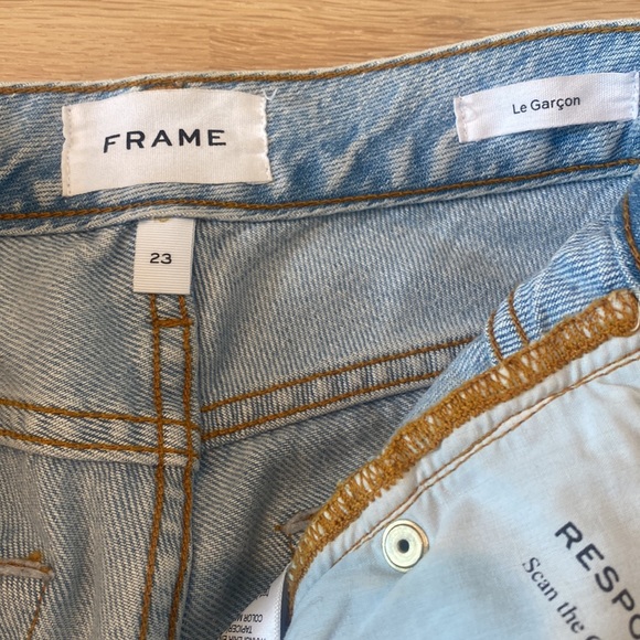 Frame Le Garcon Mid Rise Ripped Boyfriend Jeans in Natoma 23 - Picture 6 of 9